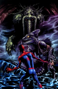 Столкновение с Человеком-Пауком и Лешим.