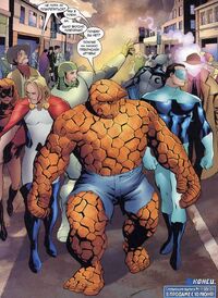 Fantastic Four Vol 1 541 Thing with Les Heroes de Paris
