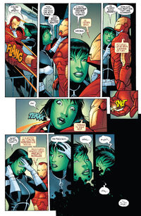 Iron Man injects She-Hulk with S.P.I.N. Tech