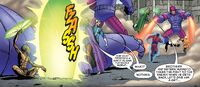 Magneto and Quicksilver leave the battlefield