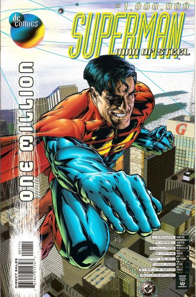 The man of steel comic books issue 1 published by DC