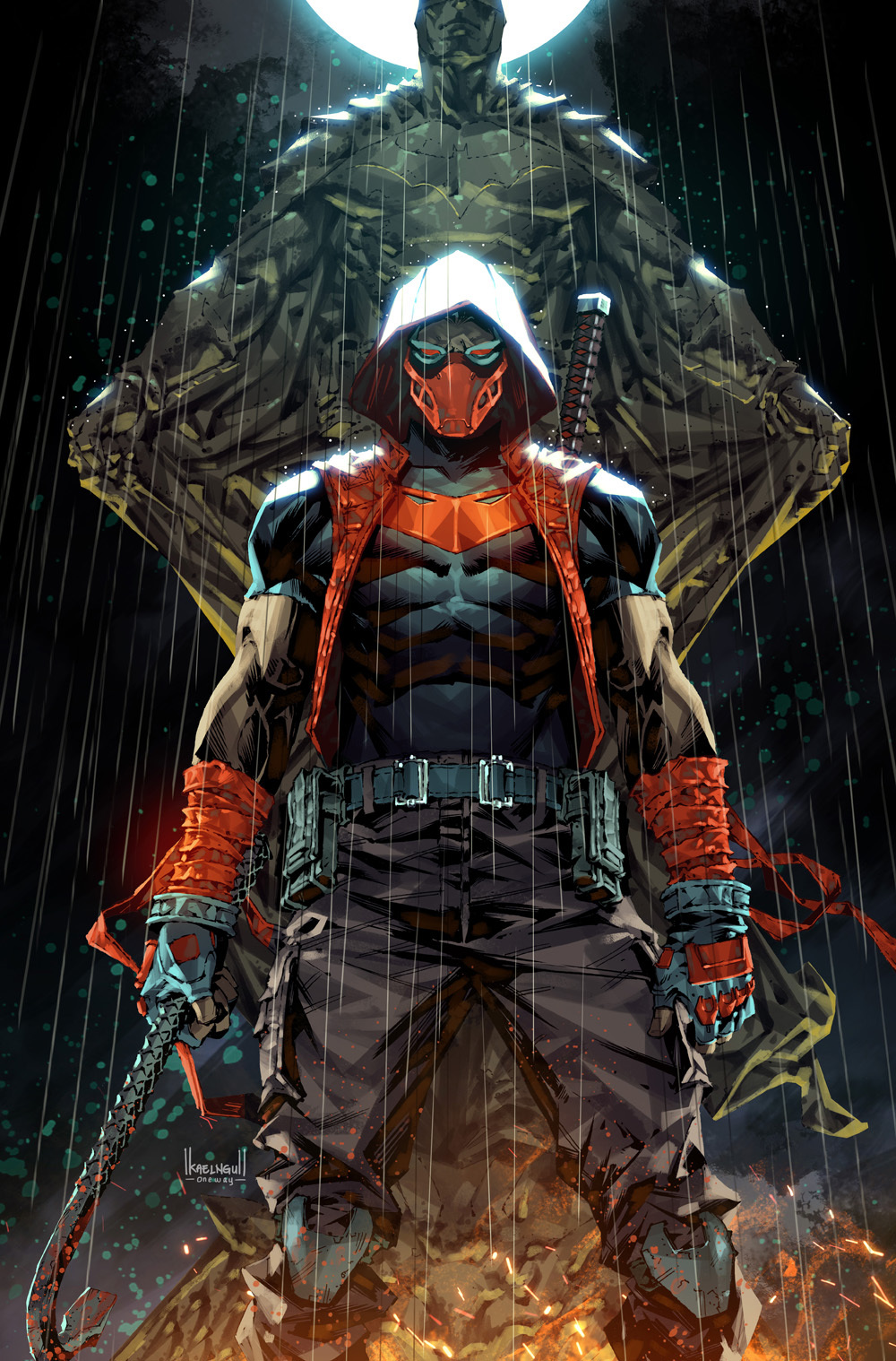 Red hooded clearance