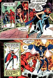 Zatanna switches costumes