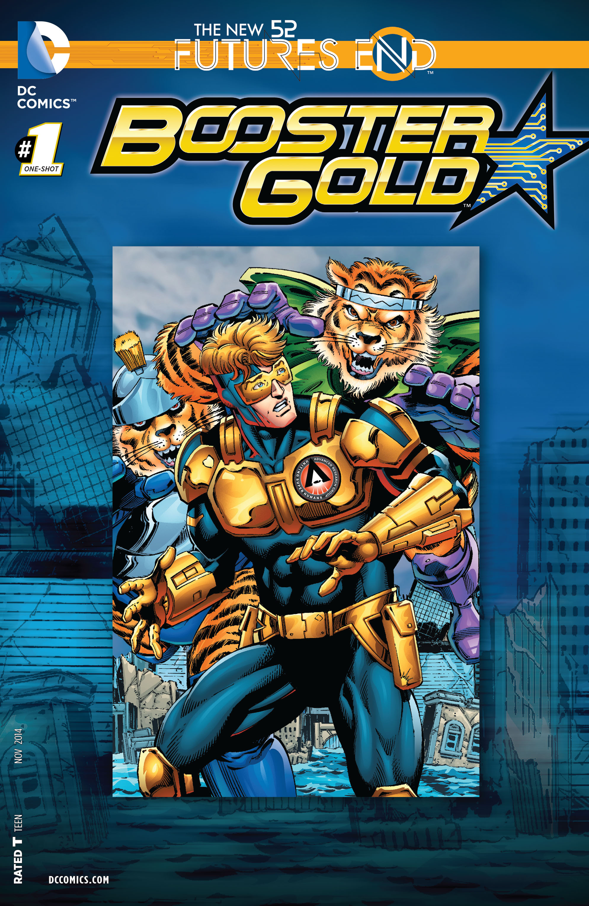 2014 DC COMICS BOOSTER GOLD  FUTURE'S END #1-3D COVER 