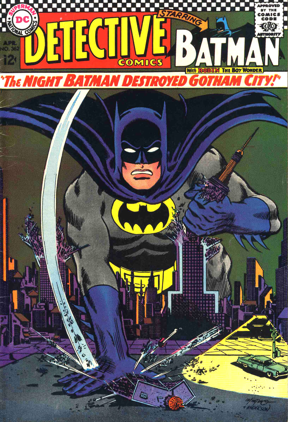 Nights comics. Batman destroys.