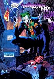 Joker laughs over Thomas Elliot's dead body