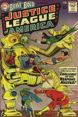 Brave and the Bold # 28 1st Justice League signed by Joe Giella