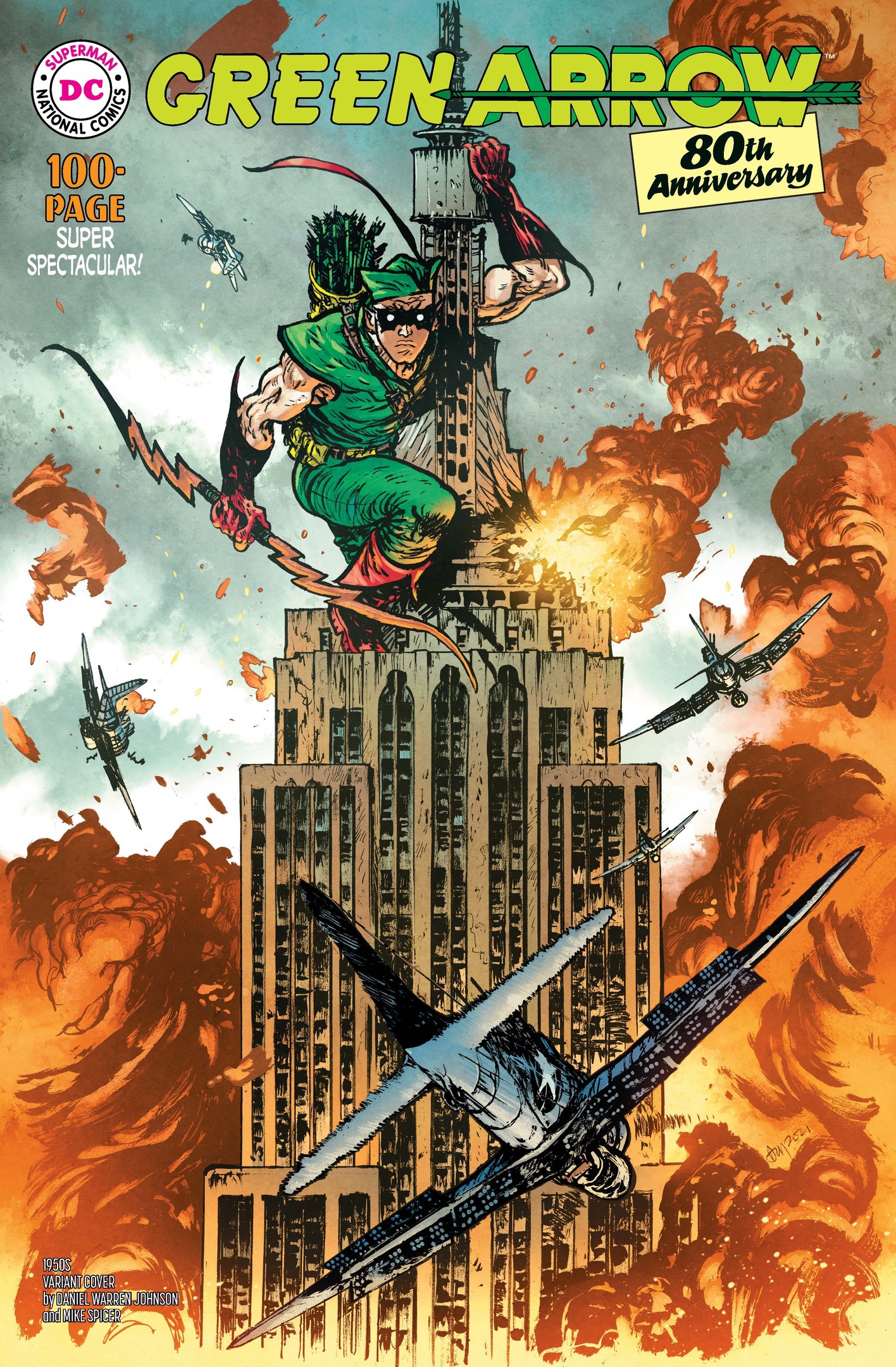 Who are all the characters on the Green Arrow #1 cover?