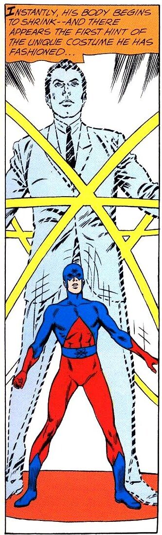 the atom superhero logo