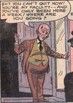 Dean Egghead Earth-Twelve Professor X parody