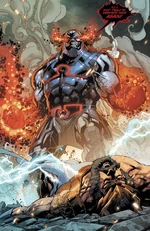 Darkseid regains his full power by killing Zeus!