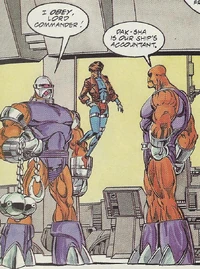 Rocket's opponent, Dak-Sha (on left)