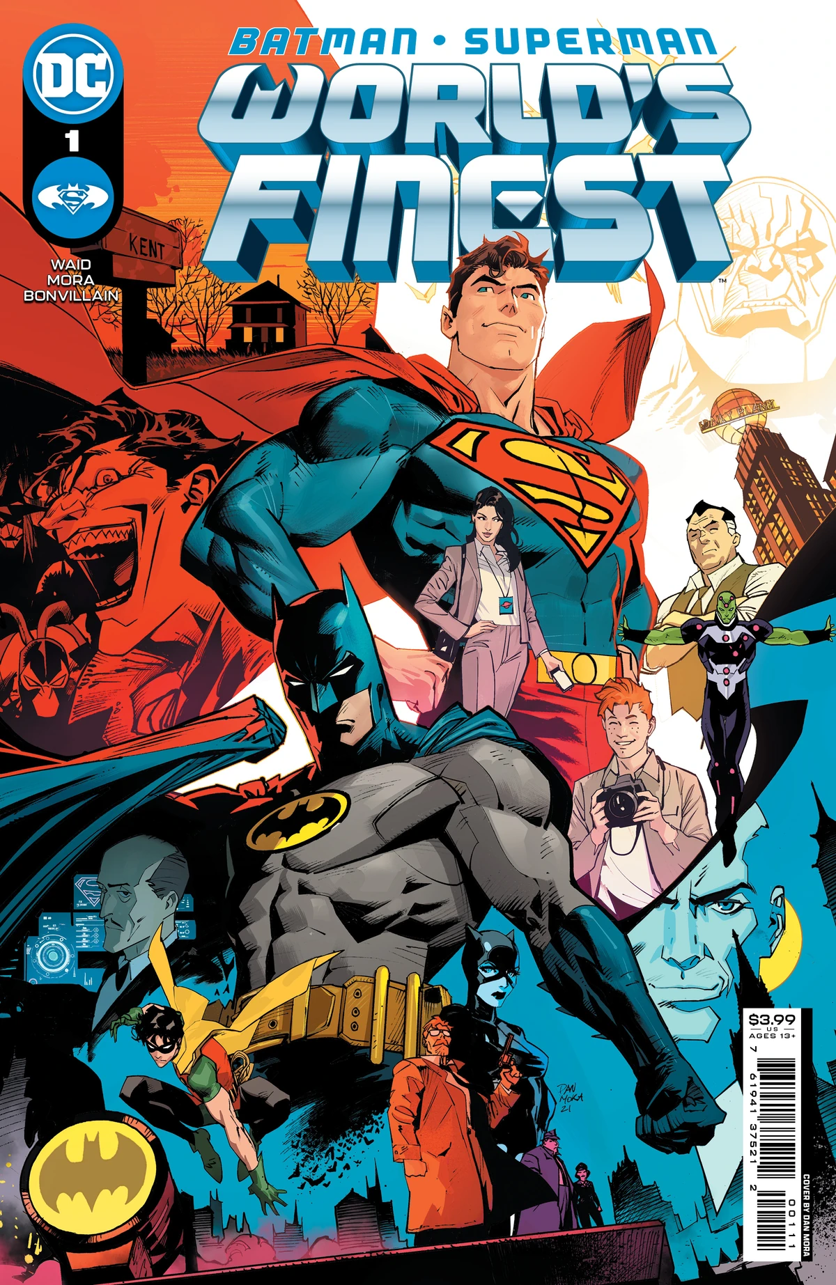 DCコミック WORLD'S FINEST スーパーマン バットマン 色指定原画 DCコミックス/ バットマン & スーパーマン ワールズ・ファイ