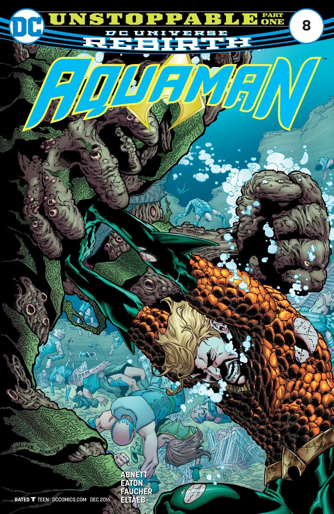 Joshua Middleton Variant 8 # 16 DC Aquaman Vol 1st Print 