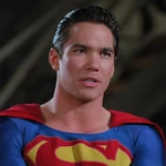 In costume as Superman Lois & Clark: The New Adventures of Superman (1993)