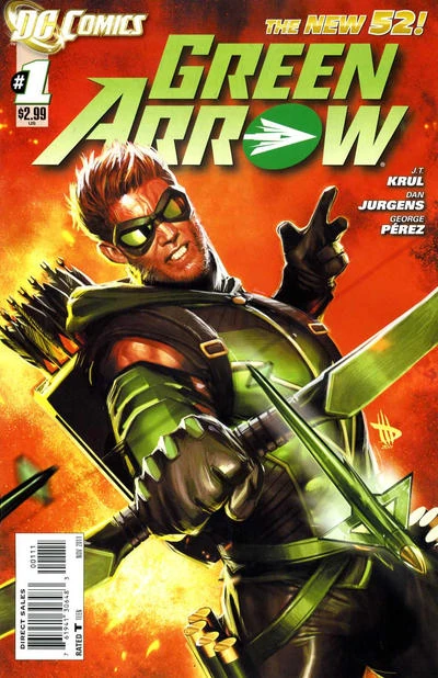 Who are all the characters on the Green Arrow #1 cover?