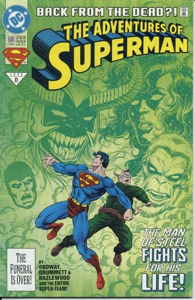 Adventures of Superman #500 cover