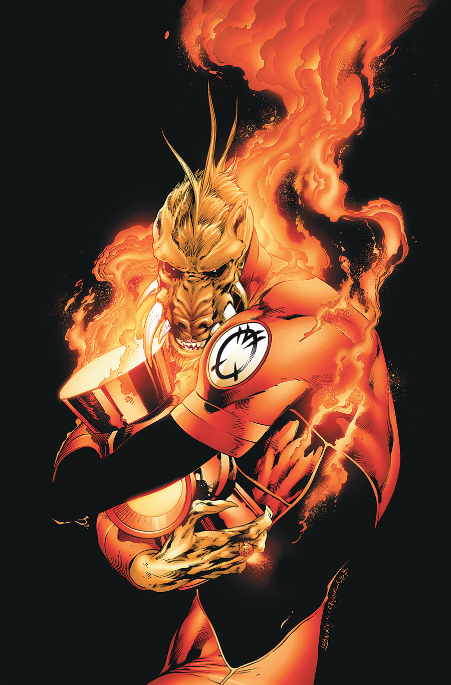 orange lantern flash