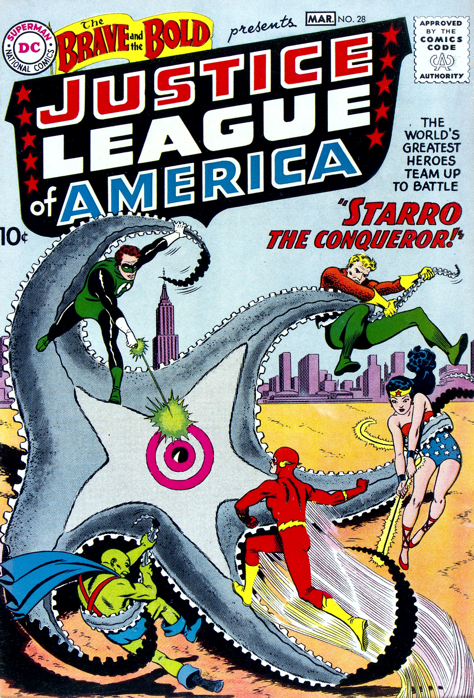 JLA vs. Starro  Dc comics, Justice league of america, Dc comics