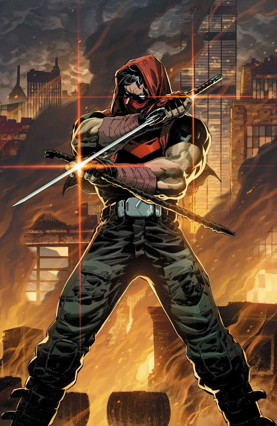 Red hood combat shirt hotsell