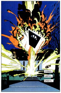 The Dent house explodes