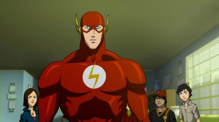 Batman The Flash (Barry Allen) is a hero with super-speed. 