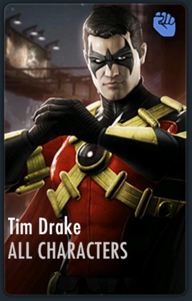 Tim Drake makes an appearance as a support card in the mobile version of In...