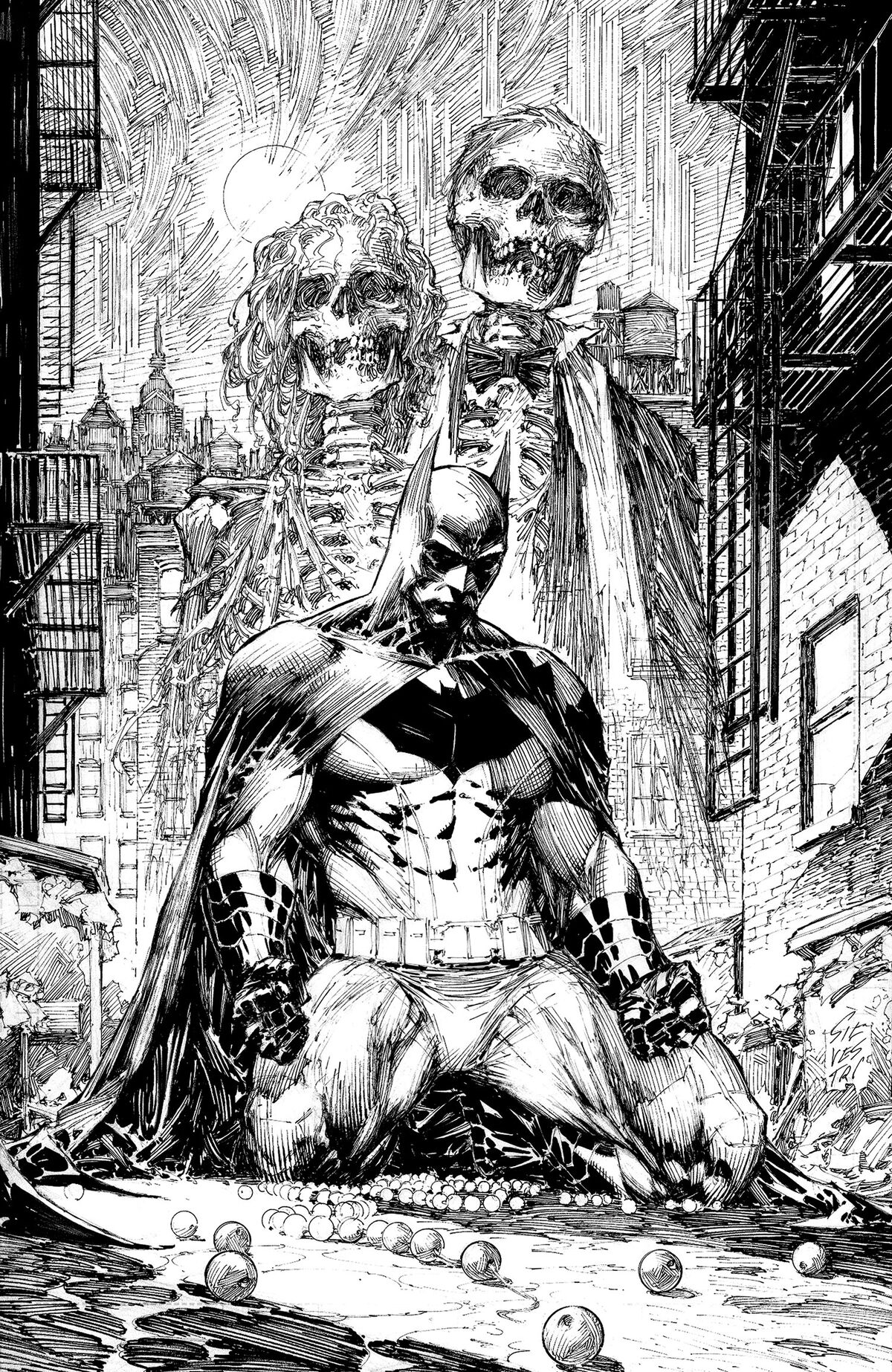 【美品】大友克洋 BATMAN:BLACK AND WHITE Batman Black & White Version (PX Exclusive) Statue by