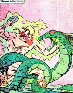 Midgard Serpent Earth-Two Norse Dragon