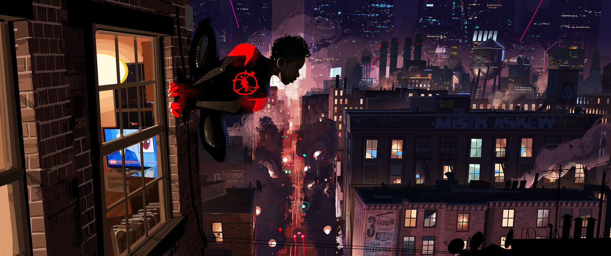 Spiderman - Night Scene 4K Wallpaper For PC