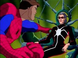 Spidey tells Madame Web off.