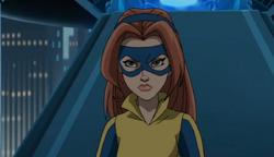 Jean Grey during her first battle against Magneto.