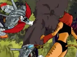 Quite some strength to throw all those things at once