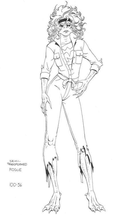 x men rogue coloring pages