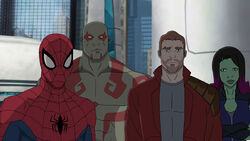 Spider-Man in Guardians of the Galaxy: Mission Breakout!.