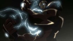 Iron Man finds the energy to fight the enemy