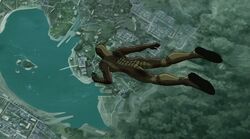 Giant Man falls towards Wakanda