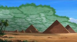 The field over the pyramids