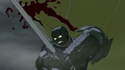 Iron Knight uses deadly force