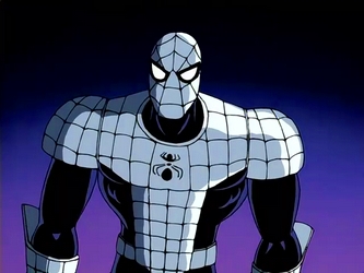 metal suit spiderman