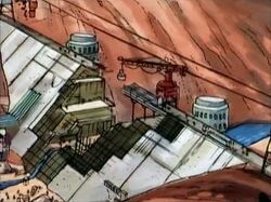 The dam in Genosha under construction