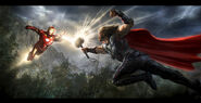 Andyparkart-the-avengers-Iron-Man-v-Thor