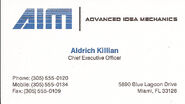 Aldrich Killian's Business Card