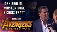 Josh Brolin Joins Chris Pratt and Winston Duke Live at the Avengers Infinity War Premiere