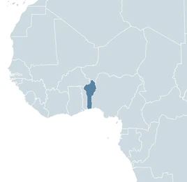 Map of Benin