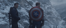 Steve y Bucky en la montaña