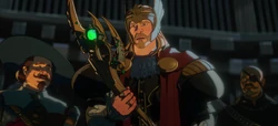 Thor holds the Scepter