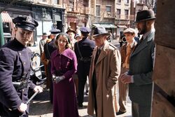 The team arrive at the scene of the crime