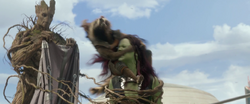 Rocket Groot Attack Gamora