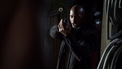 Mackenzie aims his gun at 